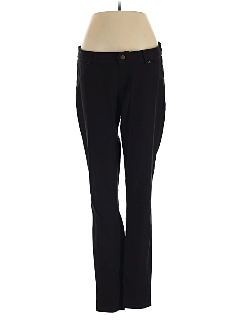 Pre-owned Hue Dress Pants In Black