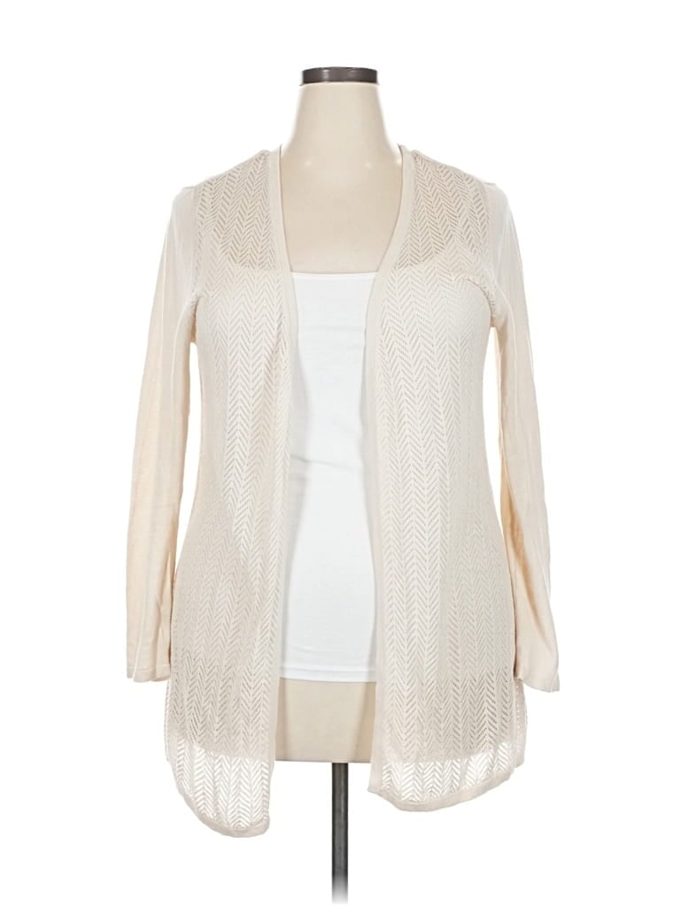 Pre-owned Charter Club Cardigan Sweater In White