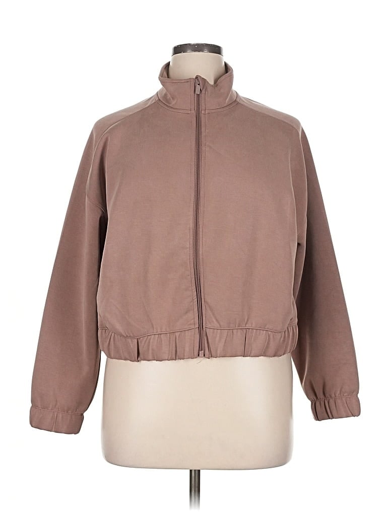 Pre-owned All In Motion Cardigan Sweater In Brown