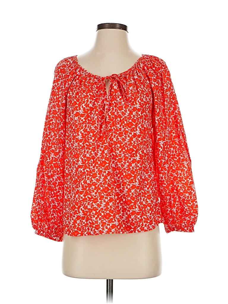 Pre-owned Universal Thread 3/4 Sleeve Blouse In Red