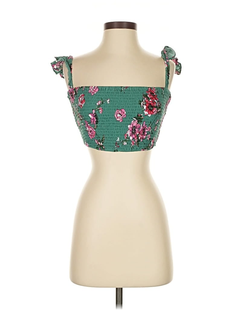 Pre-owned Lulus Sleeveless Blouse In Green