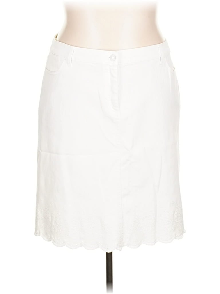 Pre-owned Talbots Casual Skirt In White
