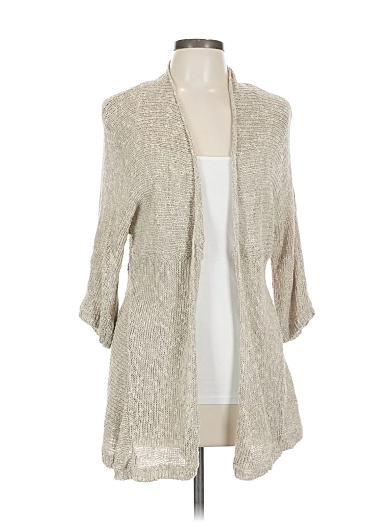 Pre-owned Eileen Fisher Cardigan Sweater In Brown