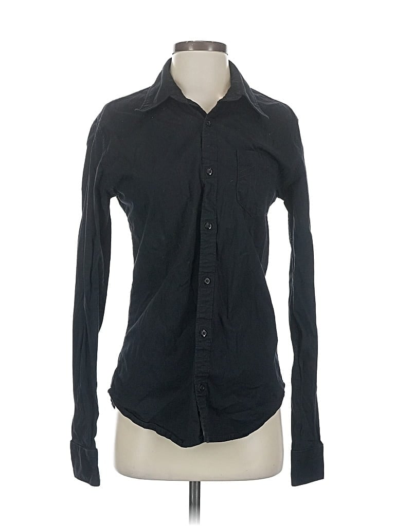 Pre-owned True Religion Long Sleeve Button Down Shirt In Black