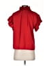 Koch 100% Polyester Solid Red Short Sleeve Blouse Size XS - photo 2