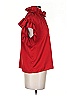 Koch 100% Polyester Solid Red Short Sleeve Blouse Size XS - photo 4