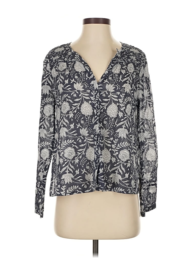 Pre-owned Cleobella Long Sleeve Blouse In Gray