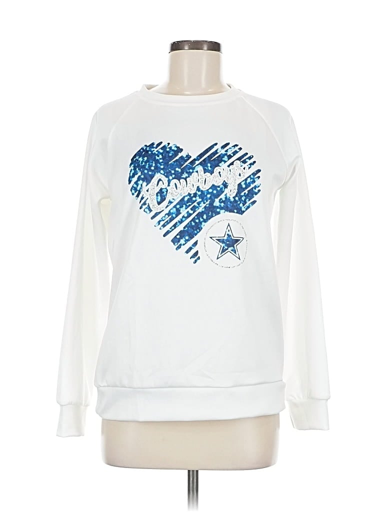 Pre-owned Unbranded Sweatshirt In White