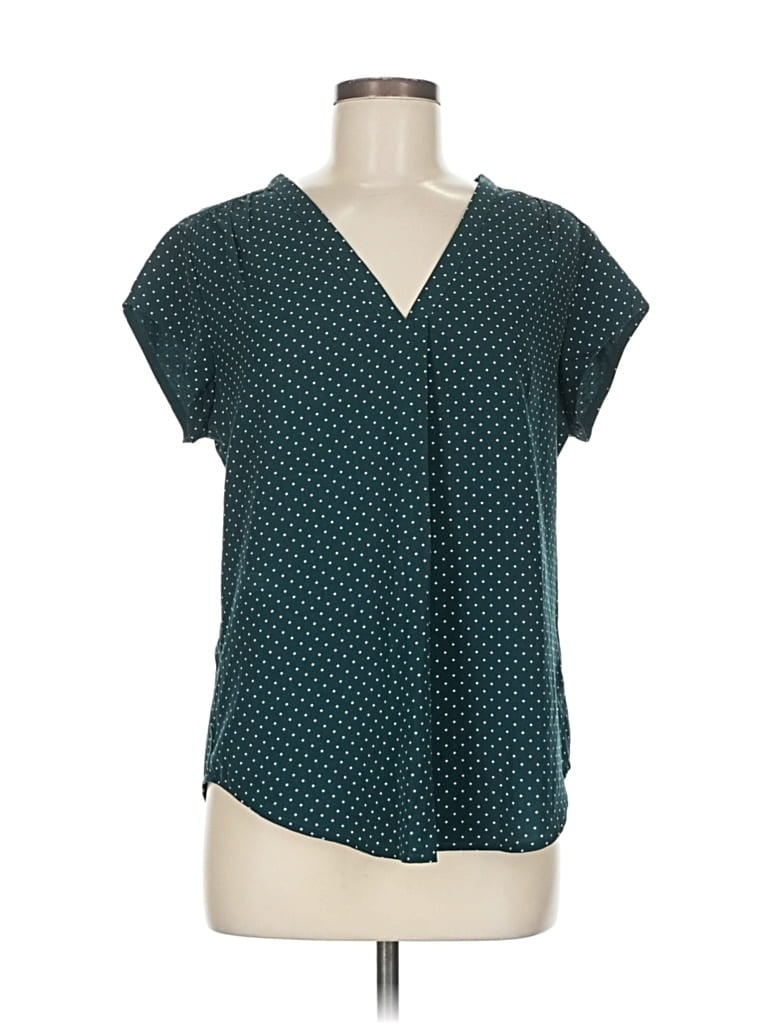 Pre-owned Fun2fun Short Sleeve Blouse In Blue