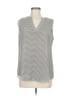 Adrianna Papell 100% Polyester Houndstooth Silver Sleeveless Blouse Size M - photo 1