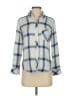 Rails 100% Rayon Plaid Blue 3/4 Sleeve Button-Down Shirt Size XS - photo 1