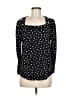 Adrienne Vittadini Polka Dots Black Long Sleeve Top Size M - photo 1