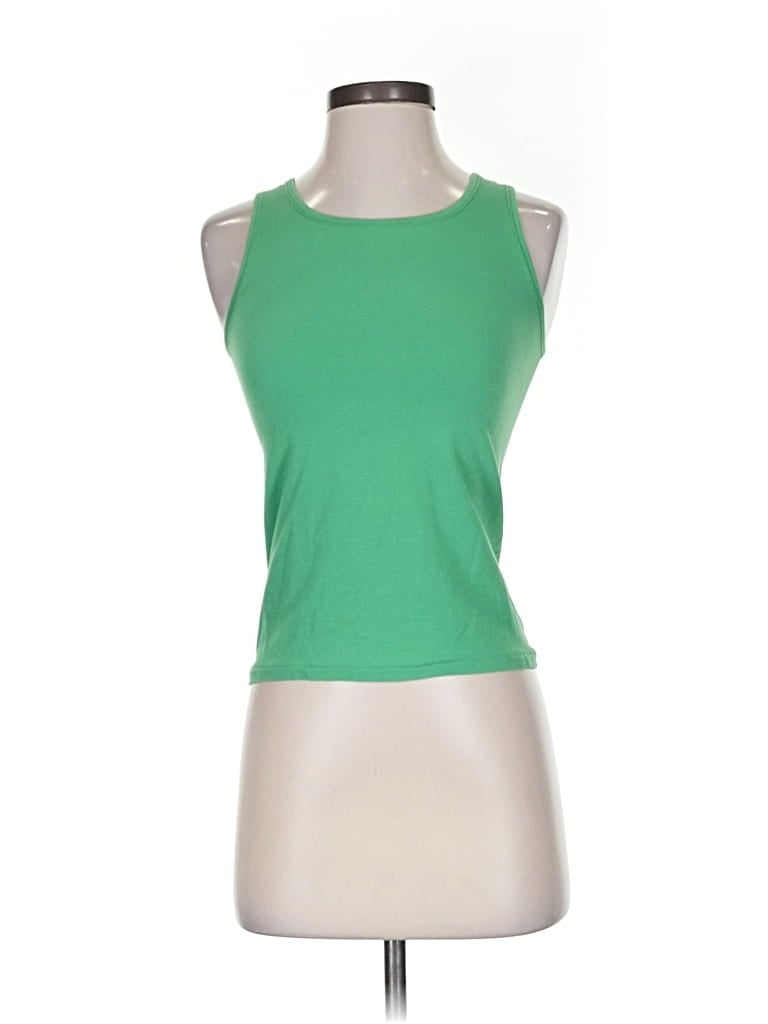 Pre-owned Gap Body Tank Top Green Halter Neckline Tops