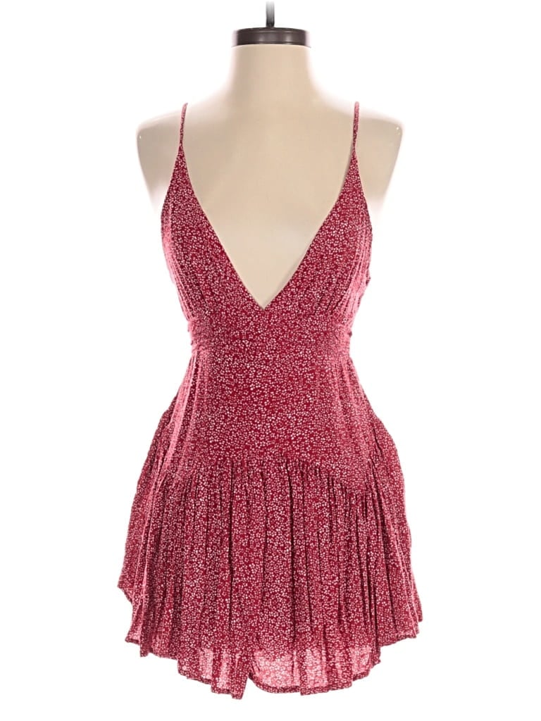 Pre-owned Polly Romper In Red