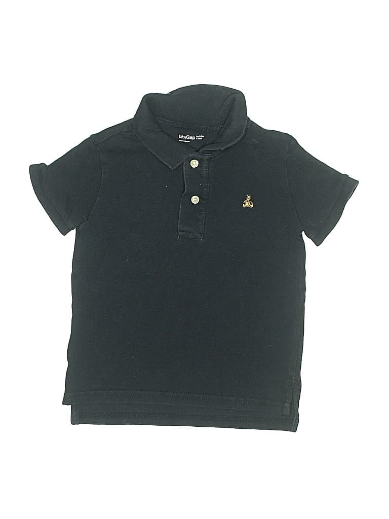 Pre-owned Baby Gap Kids' Short Sleeve Polo Shirt In Black