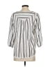 Drew 100% Cotton White Gray 3/4 Sleeve Blouse Size S - photo 2