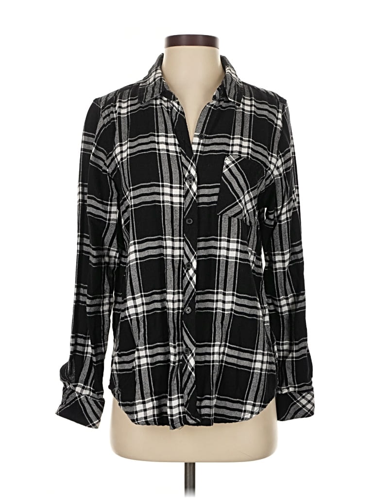 Pre-owned Well Worn Long Sleeve Button Down Shirt In Black