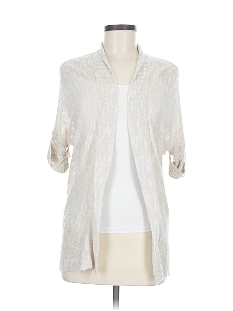 Pre-owned Banana Republic Cardigan Sweater In White