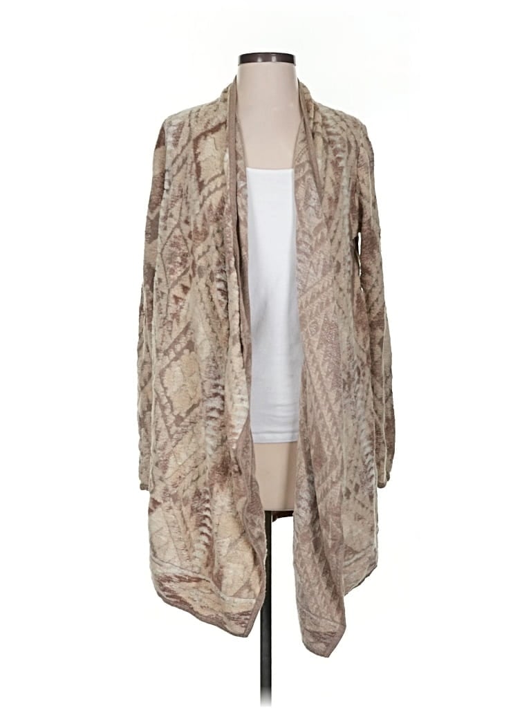 Pre-owned Lucky Brand Cardigan Sweater In Brown