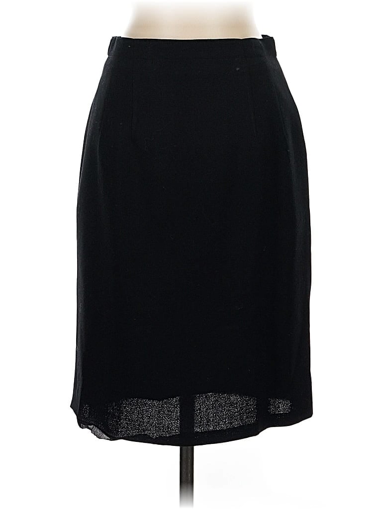 Pre-owned Talbots Wool Skirt In Black