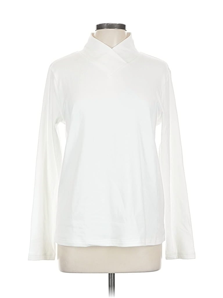 Pre-owned Made With Love Turtleneck Sweater In White