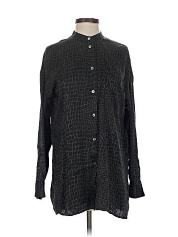 Equipment Long Sleeve Silk Top (view 1)