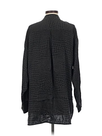 Equipment Long Sleeve Silk Top (view 2)