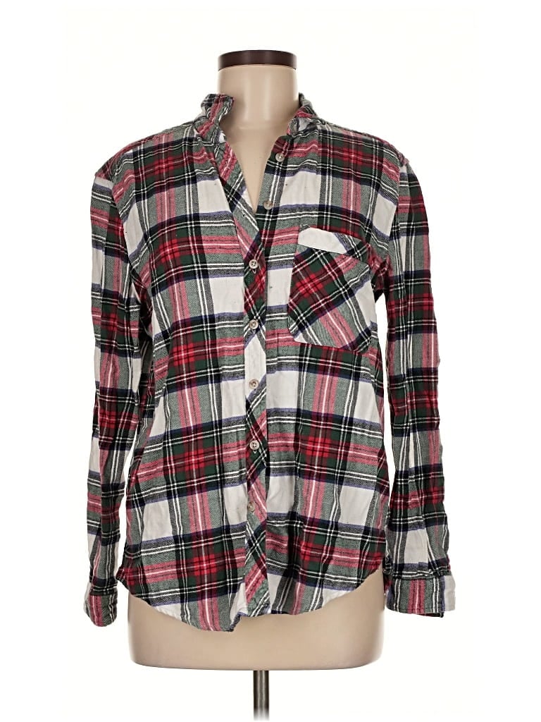 Pre-owned Bdg Long Sleeve Button Down Shirt In Red
