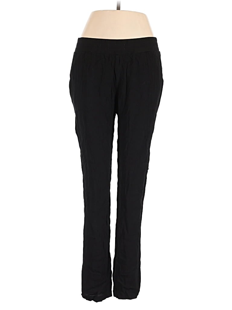Pre-owned Max Studio Linen Pants In Black