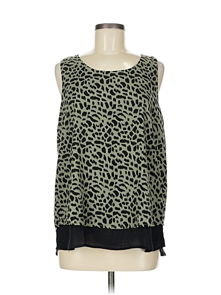 Pre-owned Umgee Sleeveless Blouse In Green
