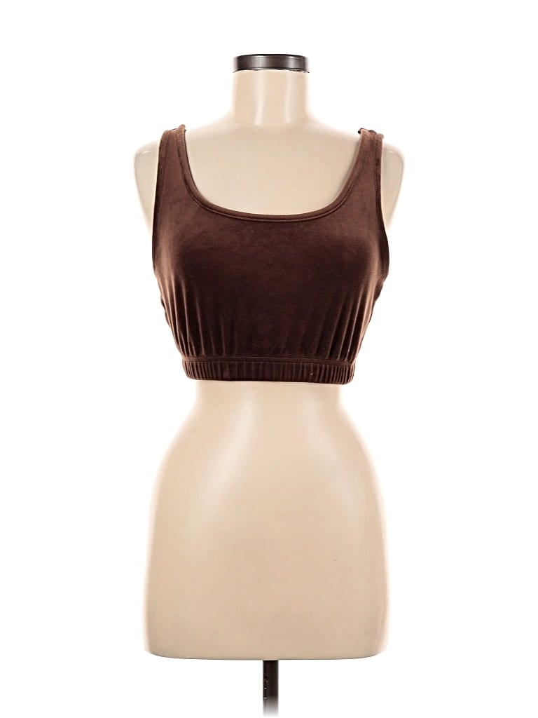 Pre-owned Charlotte Russe Tank Top Brown Strapless Neckline Tops