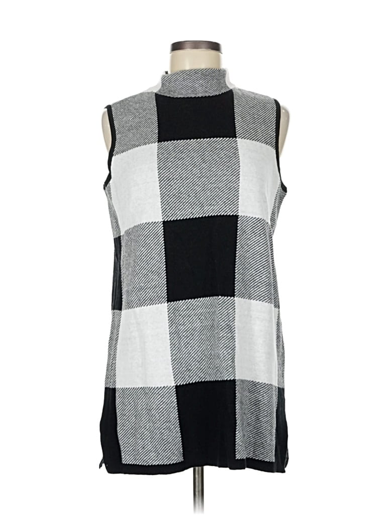 Pre-owned Zenergy By Chico's Turtleneck Sweater In Gray