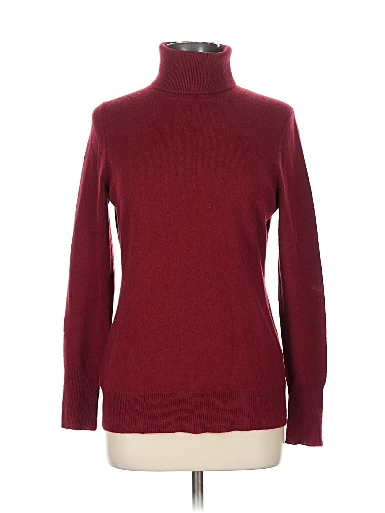 Pre-owned Alex Marie Cashmere Pullover Sweater In Burgundy
