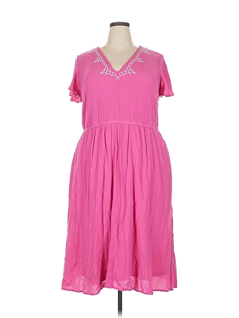 Pre-owned Lane Bryant Casual Dress In Pink