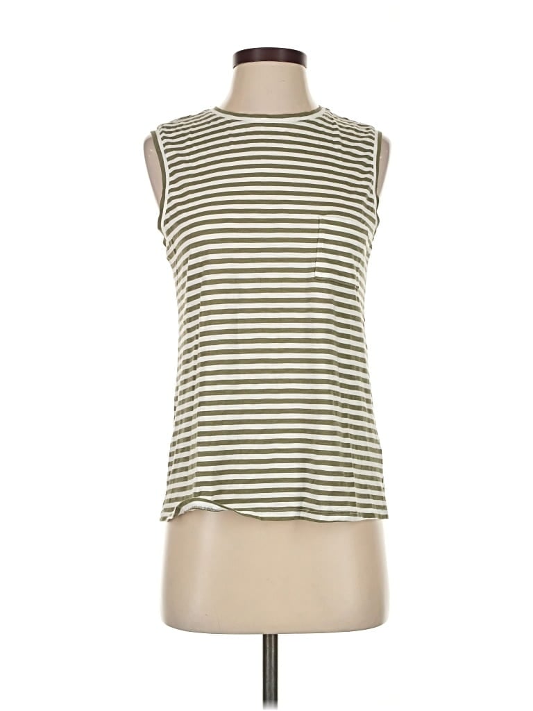 Pre-owned Garnet Hill Sleeveless T-shirt In Green