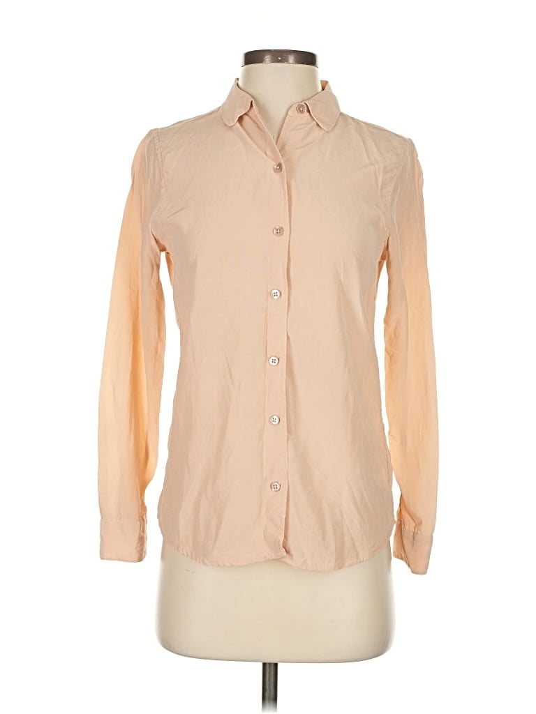 Pre-owned Everlane Long Sleeve Blouse In Brown
