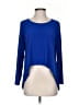 Comfy U.S.A. Solid Blue Long Sleeve Top Size XS - photo 1