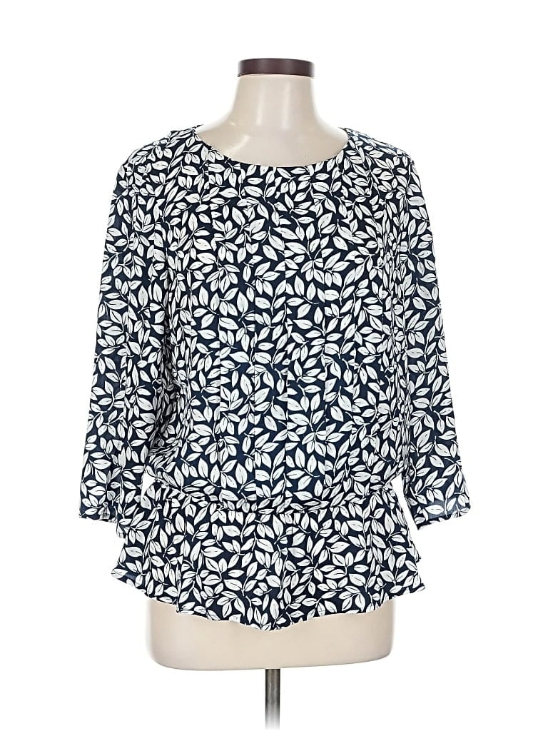 Pre-owned Tommy Hilfiger 3/4 Sleeve Blouse In Blue