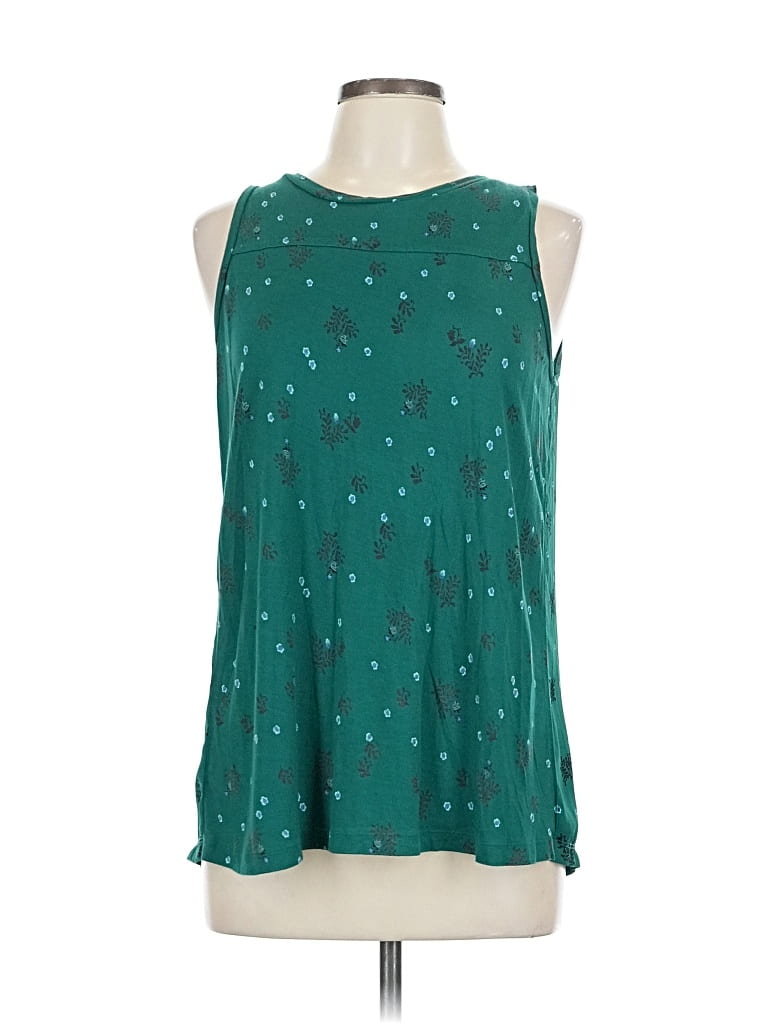 Pre-owned Ann Taylor Loft Sleeveless Blouse In Blue