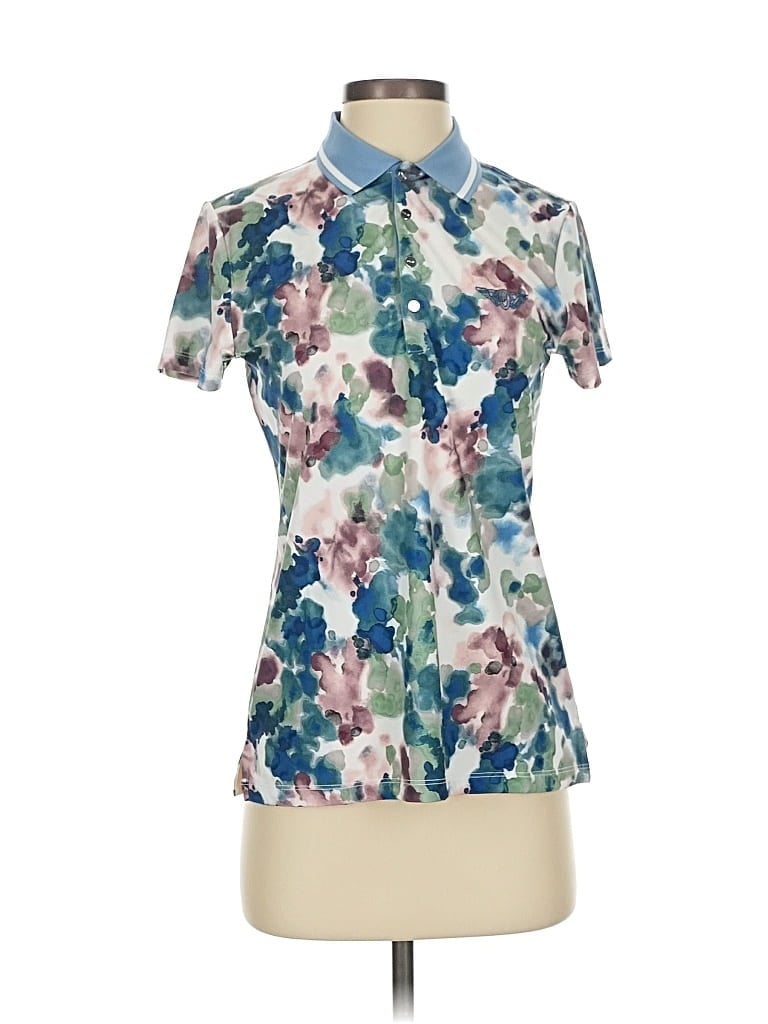 Pre-owned Polo Ralph Lauren Short Sleeve Blouse In Blue