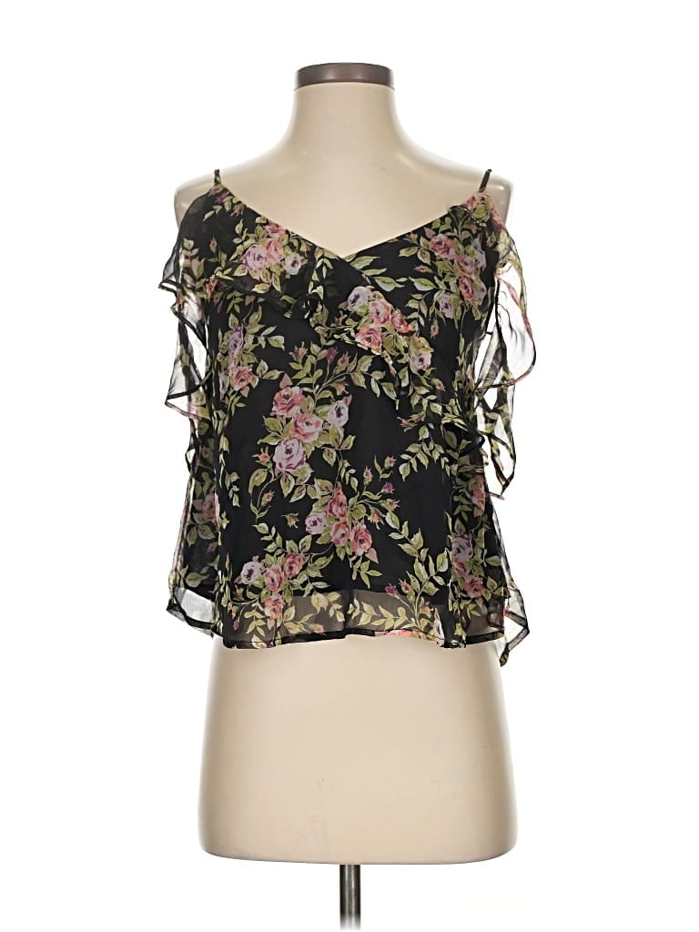 Pre-owned Astr Sleeveless Blouse In Black