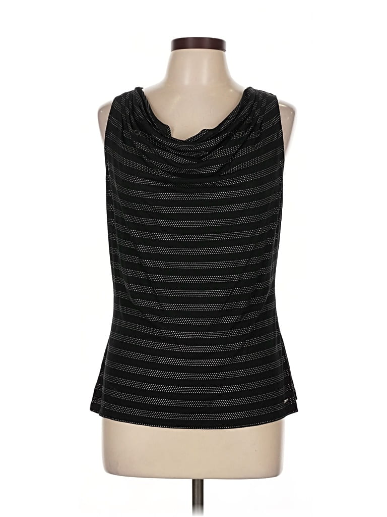 Pre-owned Calvin Klein Sleeveless Top Black Cowl Neck Tops