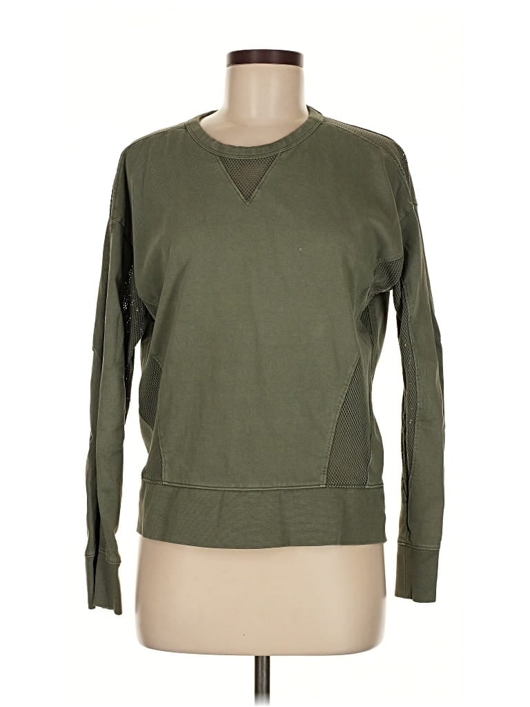 Pre-owned Athleta Long Sleeve T-shirt In Green