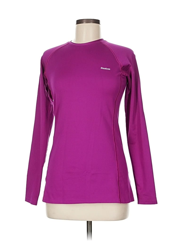 Pre-owned Reebok Long Sleeve T-shirt In Purple