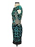 Roberto Cavalli Graphic Teal Blue Cocktail Dress Size EU (IT) 38 / US 2 - photo 5