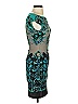 Roberto Cavalli Graphic Teal Blue Cocktail Dress Size EU (IT) 38 / US 2 - photo 4