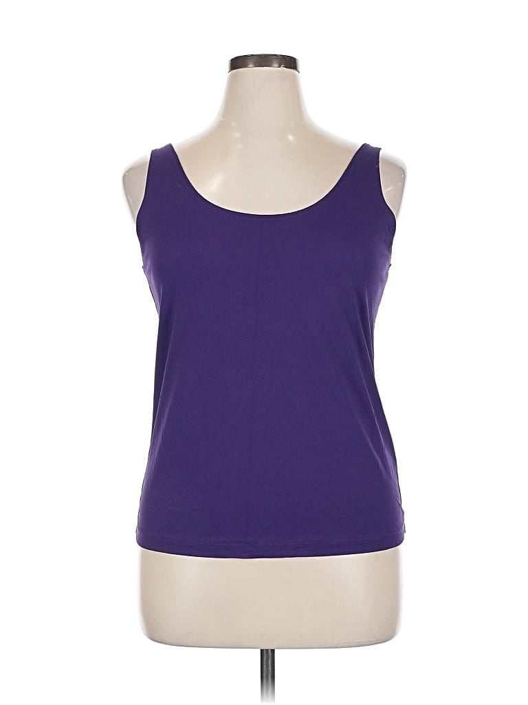 Pre-owned Chico's Tank Top Purple Strapless Neckline Tops