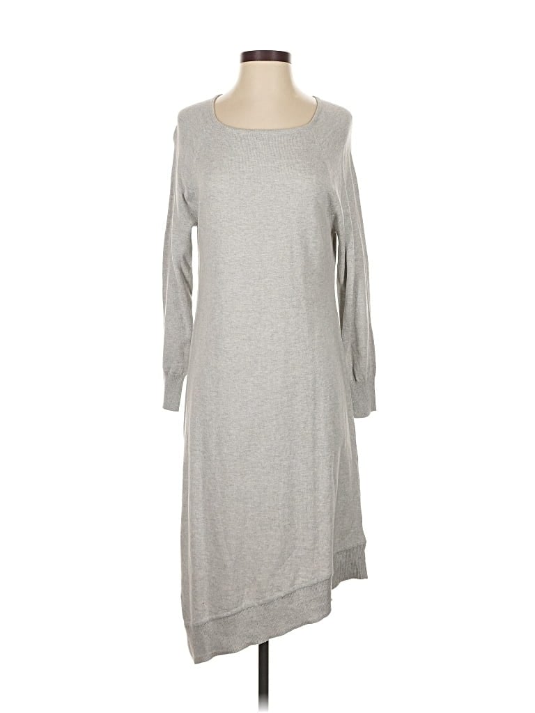 Pre-owned H By Halston Casual Dress In Gray