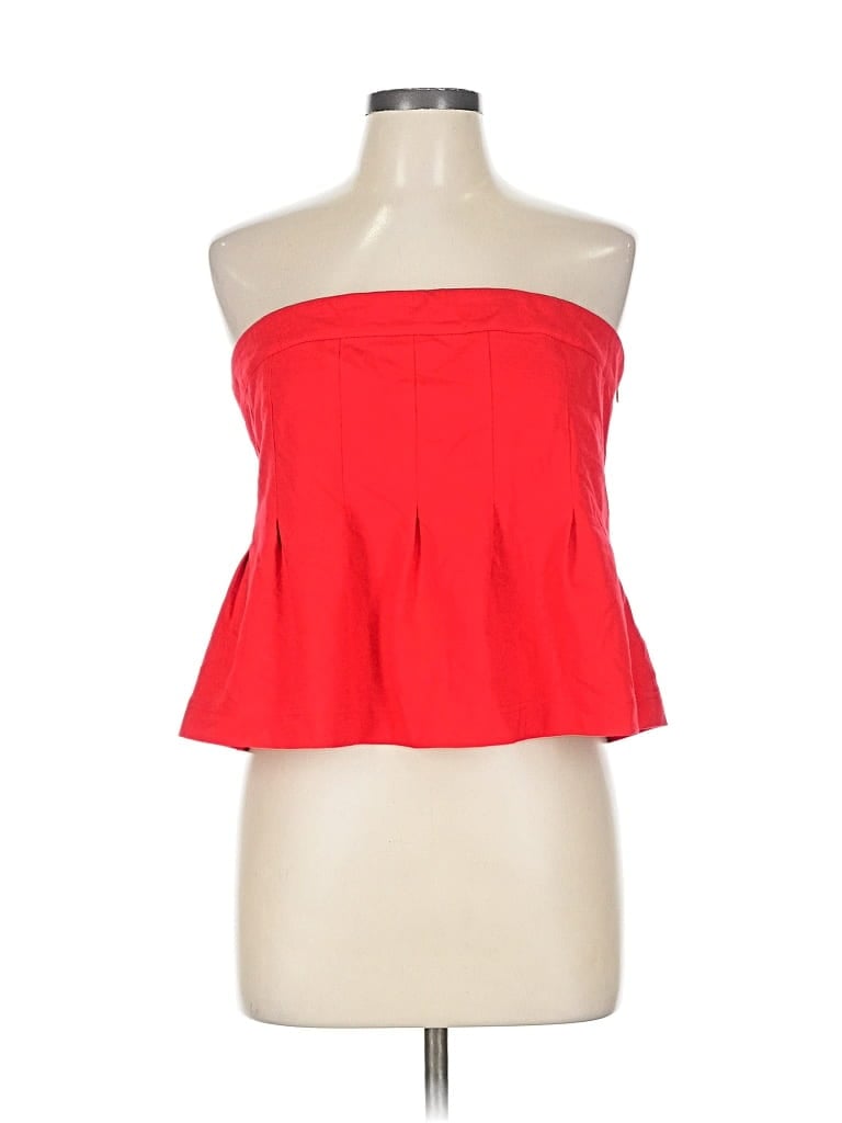 Pre-owned Maeve By Anthropologie Tube Top Red Strapless Neckline Tops