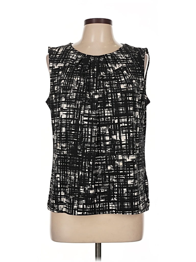 Pre-owned Jones New York Sleeveless Blouse In Black